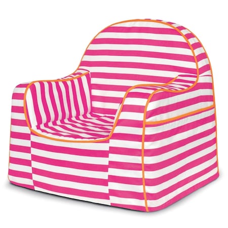Pkolino Pkolino PKFFLRRS Little Reader Chair - Stripes Pink PKFFLRRS